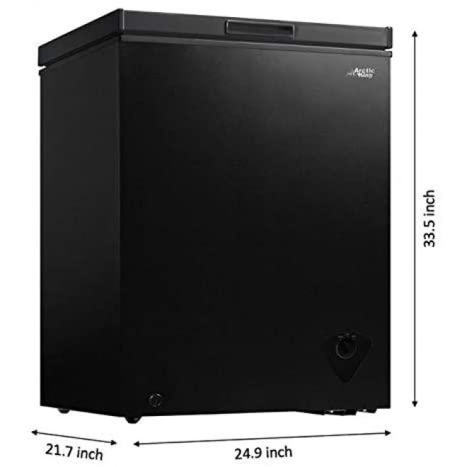 5cf Chest Freezer Deep 5 Cu Ft Compact Dorm Upright Apartment Home Food Storage Compact Space Saving Energy Efficient