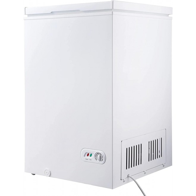Merax 3.5 Cu Ft Chest Freezer, Compact Deep Freezer with Removable Basket, 7 Temperature Settings for Home Dorm Apartment Basement Food Storage (3.5 Cubic Foot)