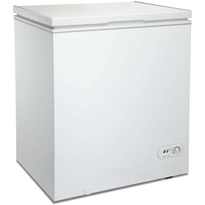 Antarctic Star 5.0 Cu.ft Chest Freezer 6.8℉to -4℉with Removable Basket Free Standing Top open Door Compact Freezer with Adjustable 7 Temperature Defrost Water Drain/Power Saving UL Certified White