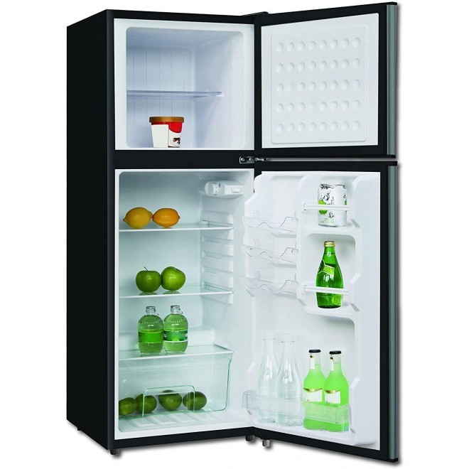 Igloo CURFR459 2 Door Refrigerator/Freezer, 4.5 cu. ft, Platinum