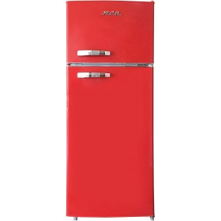RCA RFR786-RED 2 Door Apartment Size Refrigerator with Freezer, 7.5 cu. ft, Retro Red