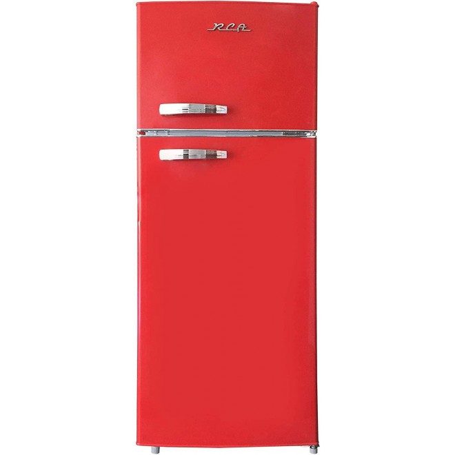 RCA RFR786-RED 2 Door Apartment Size Refrigerator with Freezer, 7.5 cu. ft, Retro Red