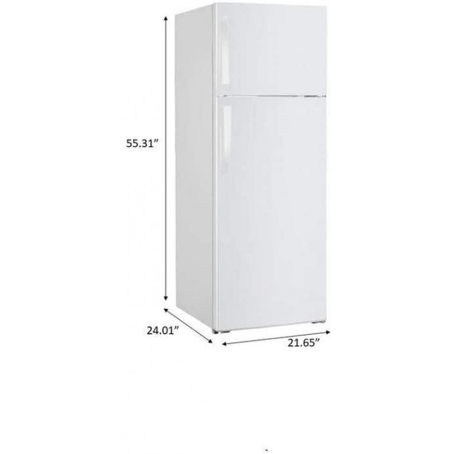 Premium 7.1 Cu. ft. Frost Free Top Freezer Refrigerator in Stainless Steel Look