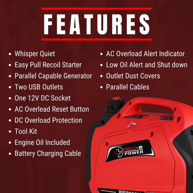 Predator Generators 62523 2,000W Super Quiet Inverter Generator