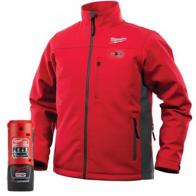Milwaukee 202R-21L M12 Heated TOUGHSHELL Jacket Kit Large, Red