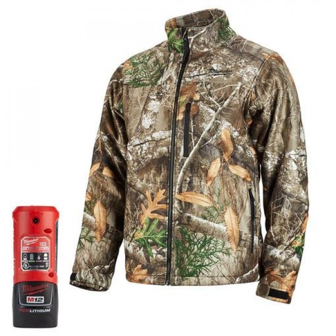 Milwaukee 222C-21XL M12 Heated QUIETSHELL Jacket Kit X-Large, Realtree Camo