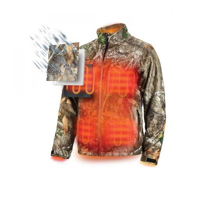 Milwaukee 222C-21XL M12 Heated QUIETSHELL Jacket Kit X-Large, Realtree Camo