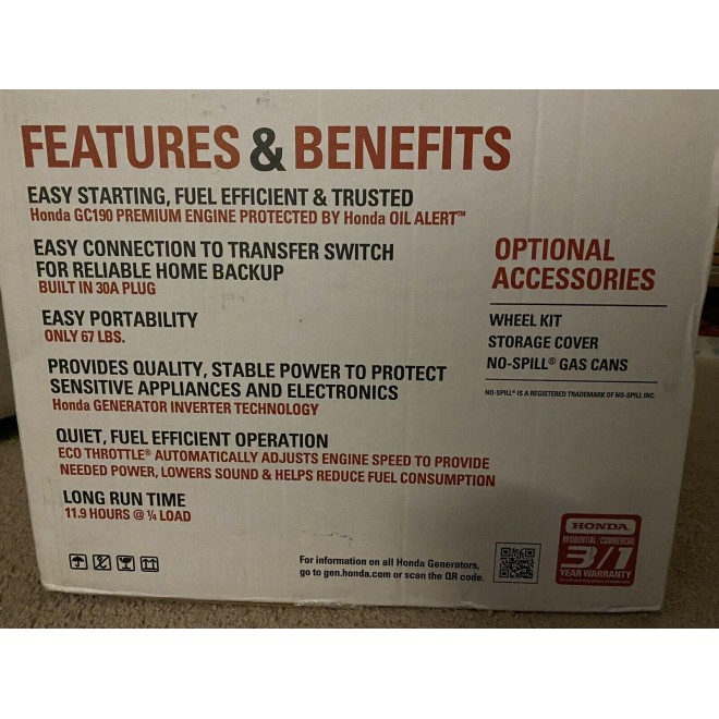 Honda EG2800I 2800 Watts Generator