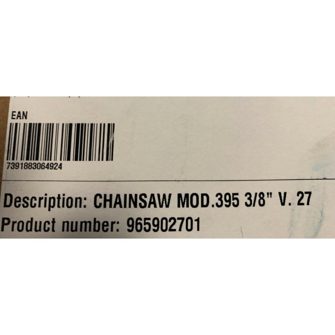 395xp Husqvarna Chainsaw With 20 Bar & Chain In Original Packaging