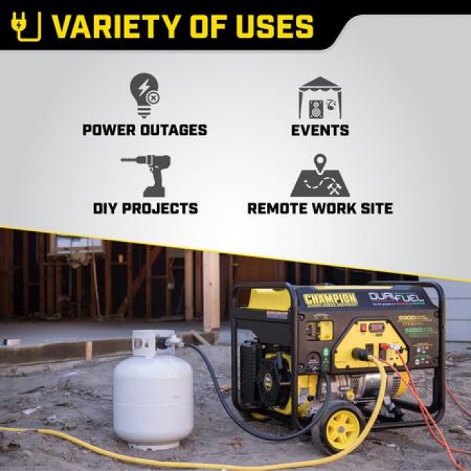 Power Equipment 100231 5500 Watt Dual Fuel RV Ready Portable Generator