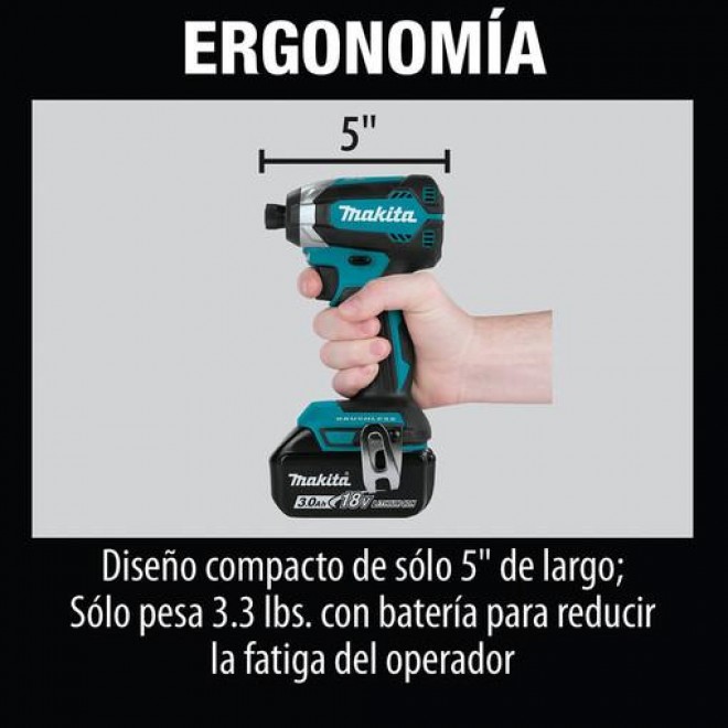 Makita XDT131 18V LXT Brushless Cordless Impact Driver Kit (3.0Ah)