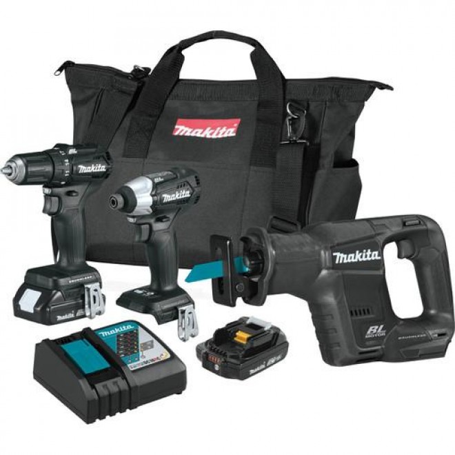 Makita CX300RB 18V LXT Lithium-Ion Sub-Compact Brushless 3-Pc. Combo Kit