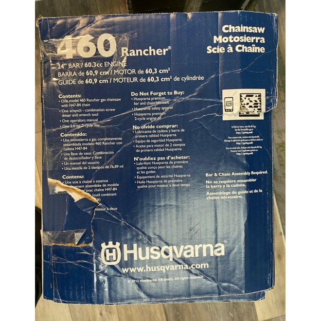 Husqvarna 460 Rancher 24 in. 60.3cc 2-Cycle  Chainsaw
