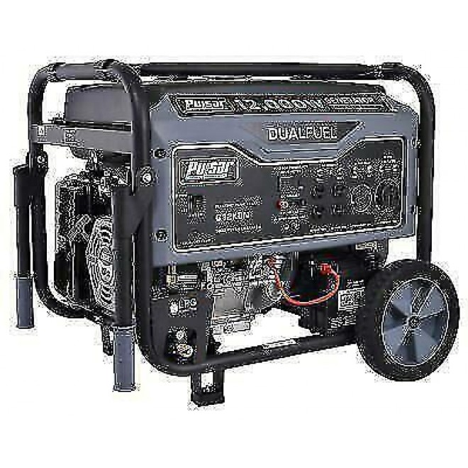 Pulsar G12KBN 12000W Dual Fuel Portable Generator - Space Gray