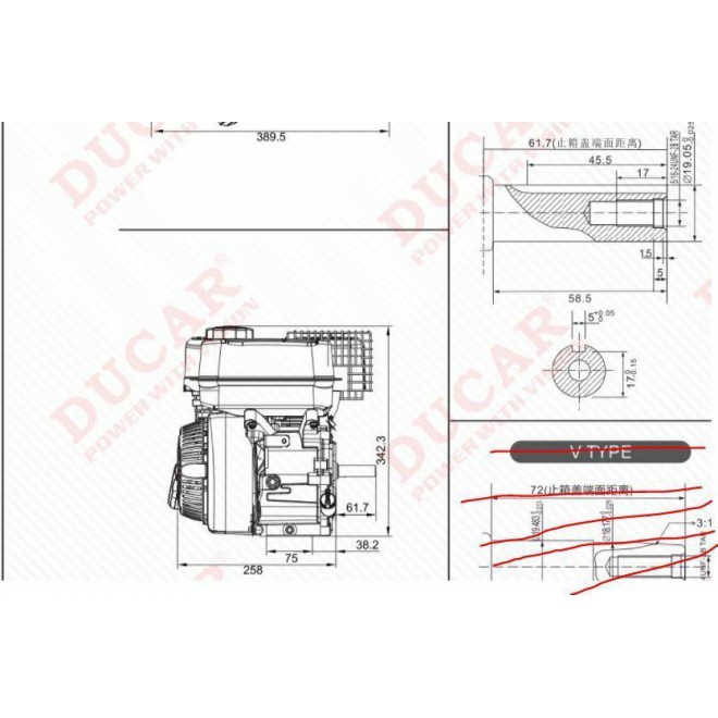 ToolTuff 212cc 7.5 hp Electric Start oline Engine Reliable 4 Stroke Motor